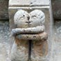 Couple d'amoureux, modillon façade du transept.