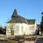 Brécy : église Saint-Germain. De l'édifice du XVIe siècle ne subsistent que les murrs de la nef avec sa porte sud surmontée d'une accolade.