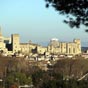 Vue du Palais des Papes depuis notre centre d'hébergement à Villeneuve-lez-Avignon.