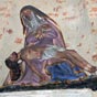 Pietà de la chapelle Notre-Dame-de Pitié de Montredon en pierre peinte du XVIe siècle.