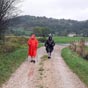 Sur le chemin, avant notre arrivée à Estaing sous une pluie battante (crédit photo M. jérémie).