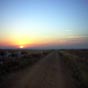 Lever de soleil sur la Meseta. Nous savons que nous allons traverser ce plateau semi-désertique, élevé en altitude, pendant 200 km !