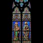Chapelle Saint-Gwenaël : Saint Gwenaël prit part à l'évangélisation des diocèses bretons au VIe siècle. Sur le vitrail correspondant, il est représenté en compagnie de la bienheureuse Françoise d'Amboise, duchesse de Bretagne qui fonda le premier couvent de Carmélites à Vannes. 