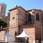 Pamiers : Cathédrale Saint-Antonin. Originellement dédiée à saint Jean Baptiste et saint Jean l'évangéliste, l'église fut appelée Sainte-Marie du Mercadal (c'est-à-dire « du marché ») en 1384, avant d'être élevée au rang de cathédrale en 1499. L'édifice e