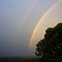 Arc en ciel avant d'atteindre le village de Peruscallo.