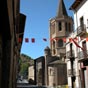 L'église Santa-Maria la Real est le joyau de Sangüesa . Sa tour est coiffée d'une aérienne flèche du XIIIe siècle.