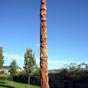 Totem de l' albergue de Ponferrada.